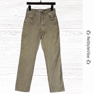 VERVET Women’s Size 27 Denim Jeans Tan High Rise Ankle Fit Style Stretch